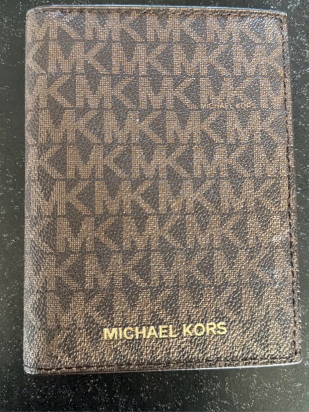 Michael Kors “Jet Set” Wallet & Passport Holder with Gold Logo